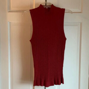 🎃 Vintage High Neck Knit Tank Beautiful Color Size L 🎃